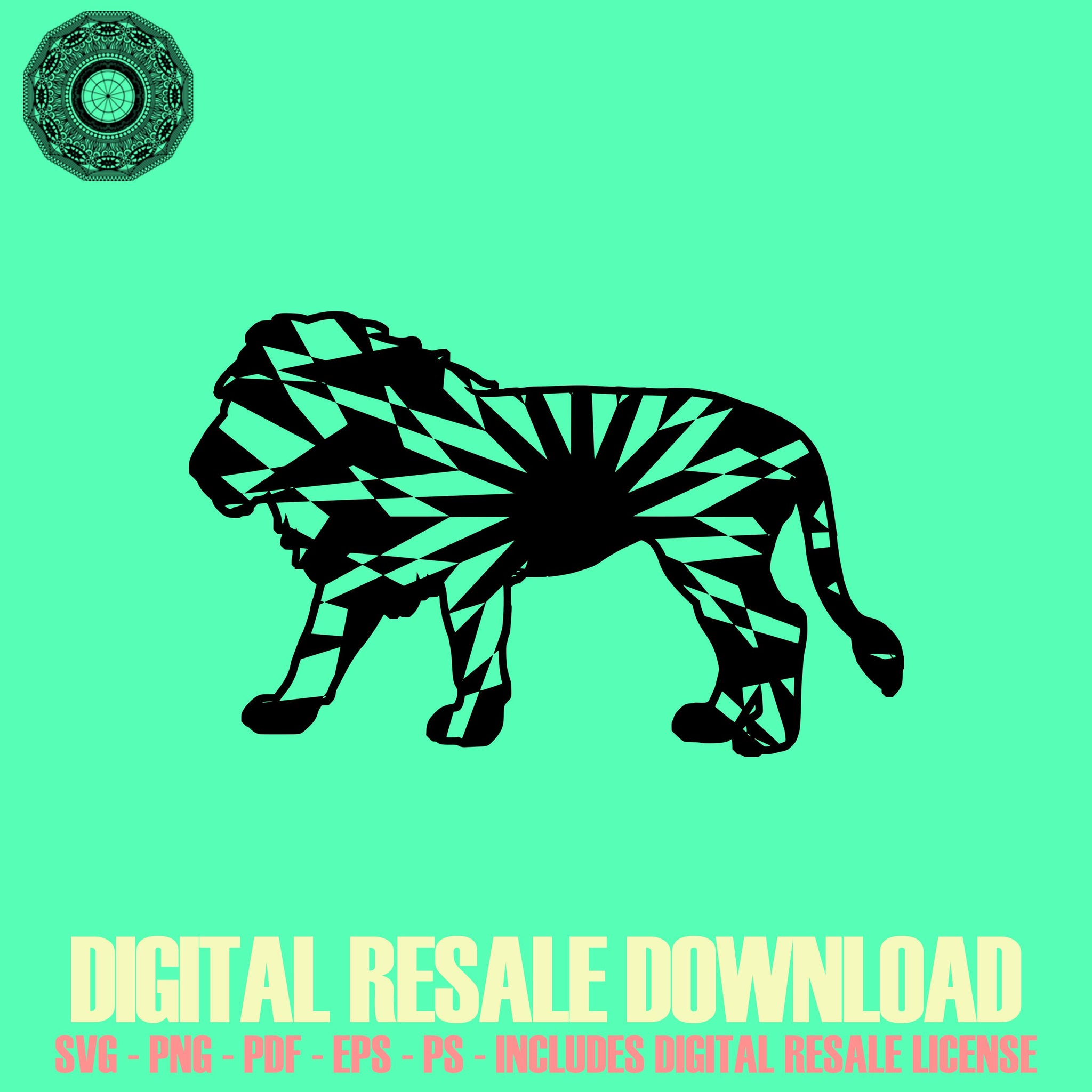 Download African Lion Mandala Svg November Collection Digital Download File Wit Mandalasvg Com