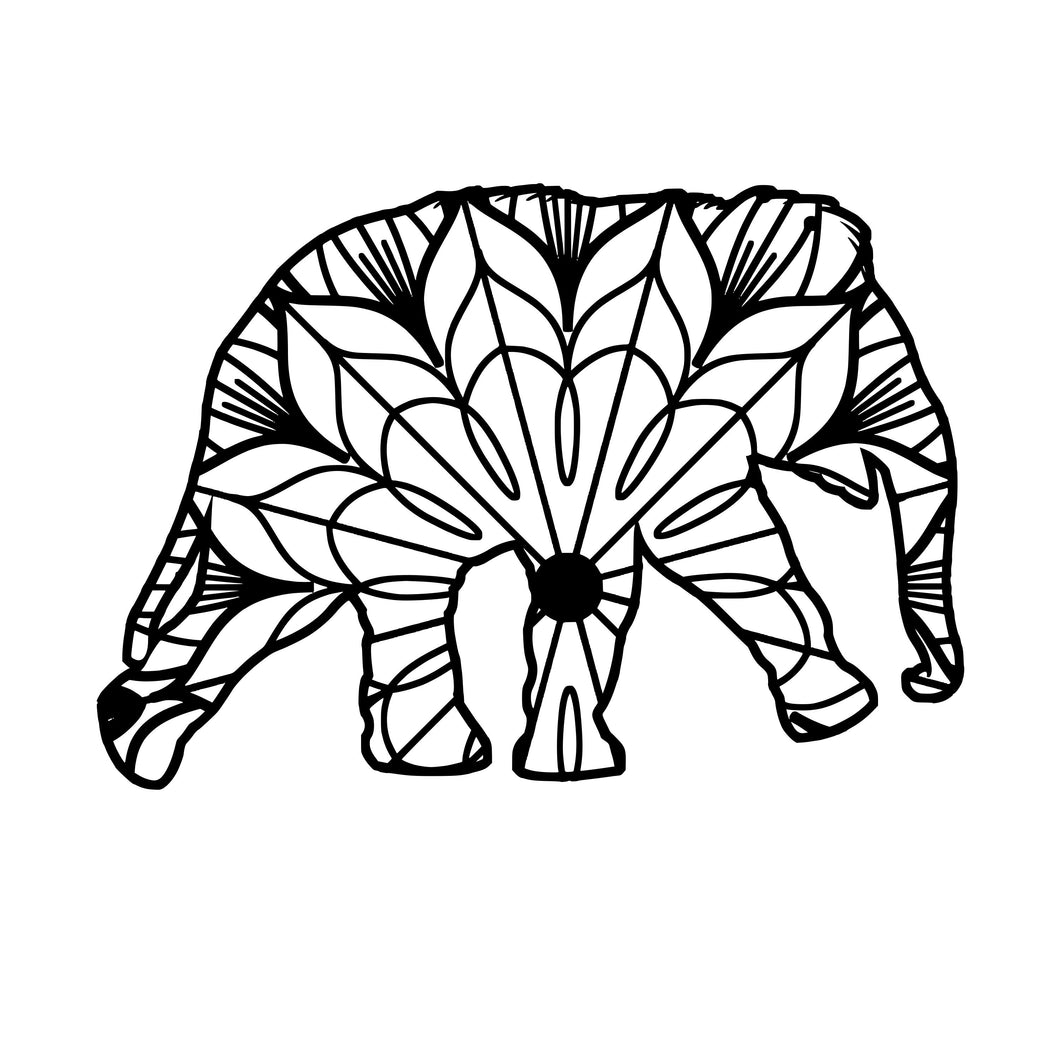Baby Elephant Mandala - Baby Elephant Mandala Svg ...