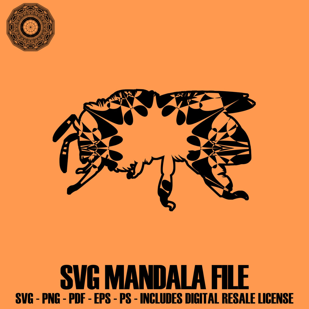 Download Bee Svg Files For Silhouette Mandala Design Silhouette Mandalasvg Com