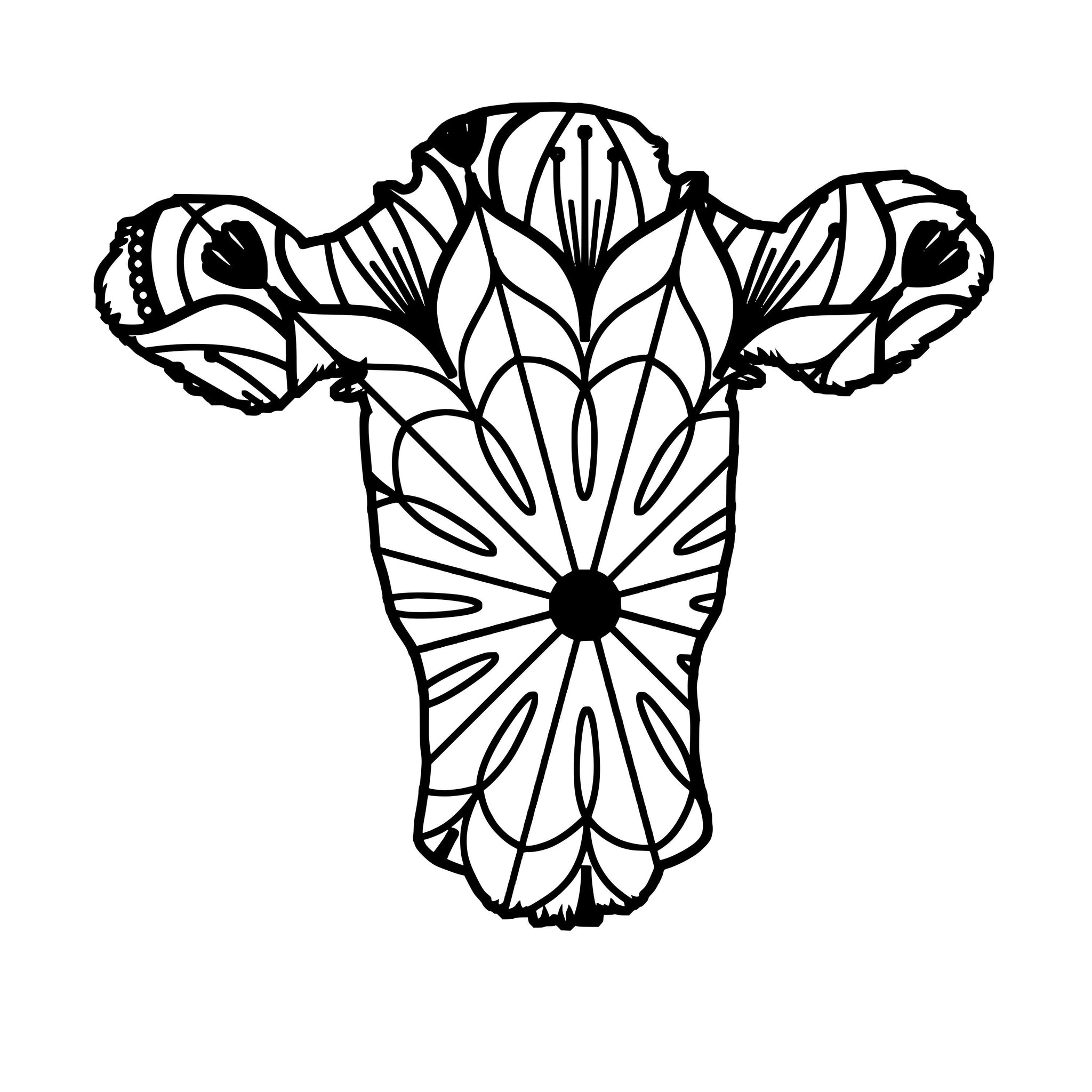 Download Cow Head Mandala Cow Head Mandala Svg Mandalasvg Com