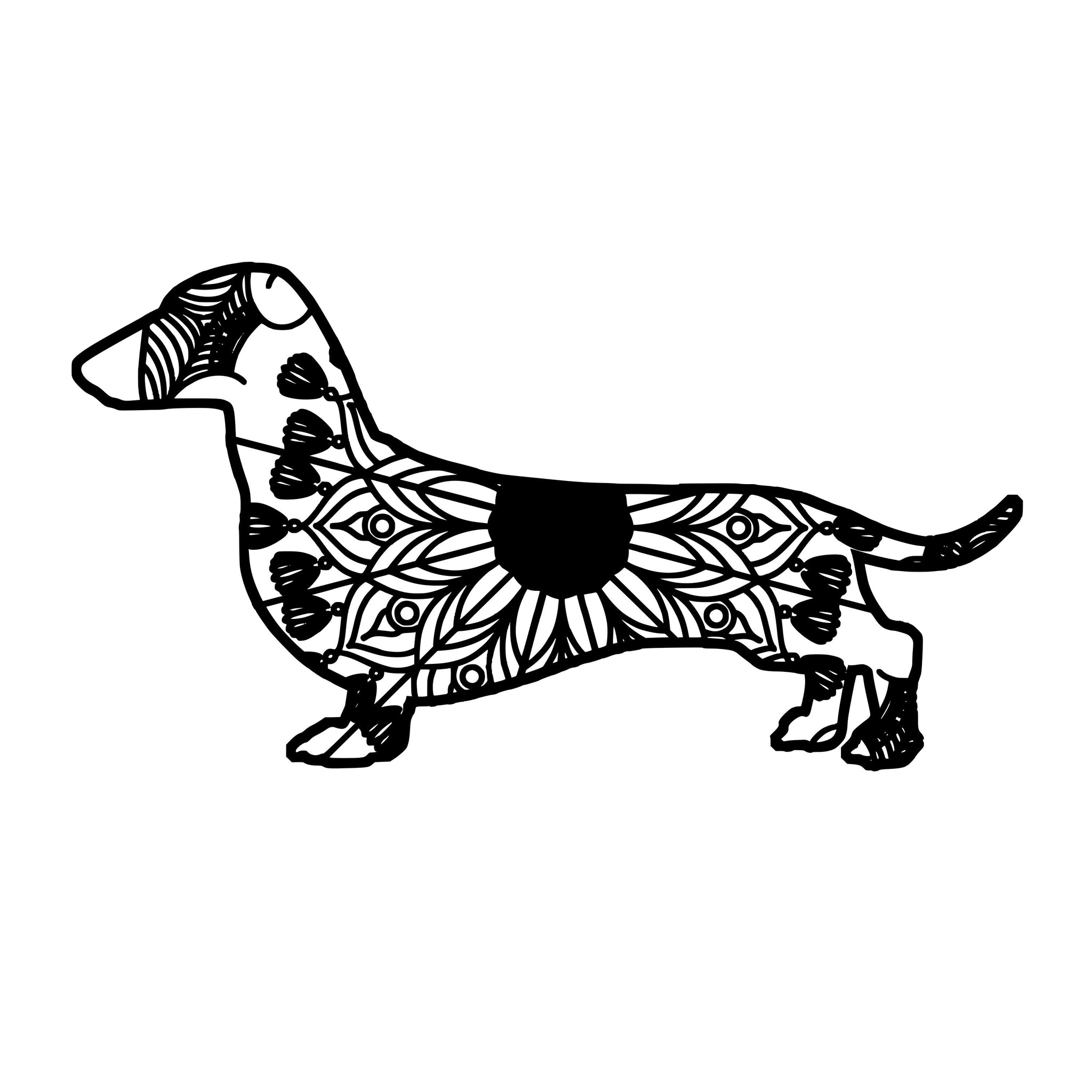 Download Dachshund Mandala Animal Svg T-Shirt Designs - Mandalasvg.com