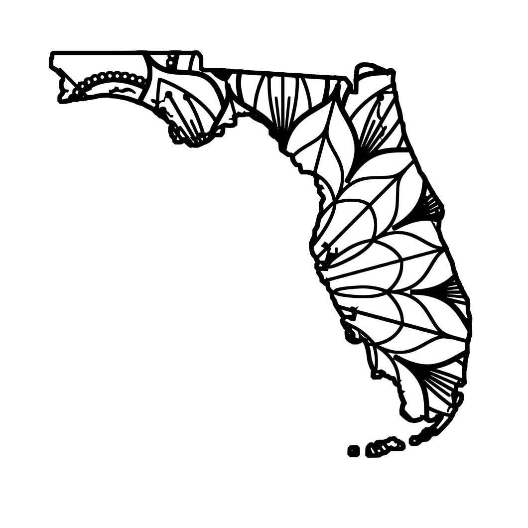 Florida Map Mandala - Florida Map Mandala Svg -