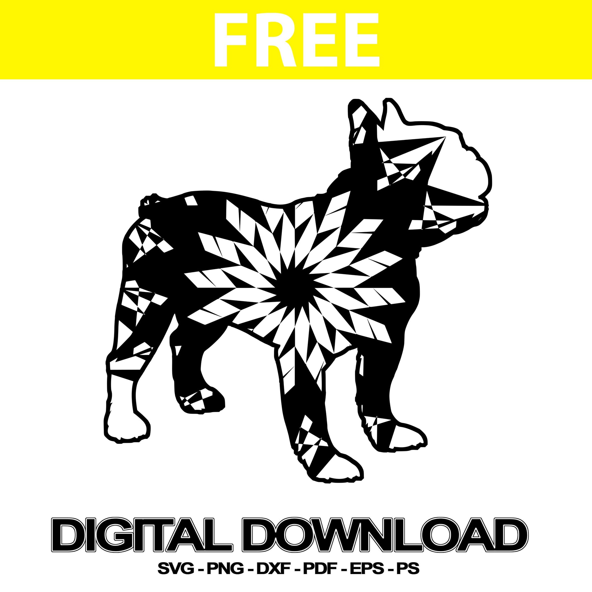 Download French Bulldog Svg Downloads Mandala Files | Svg Free - Mandalasvg.com