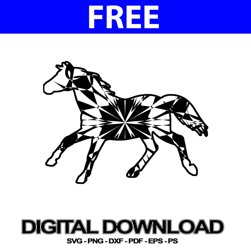 Galloping Horse Free Svg Cut Mandala File | Svg Free ...