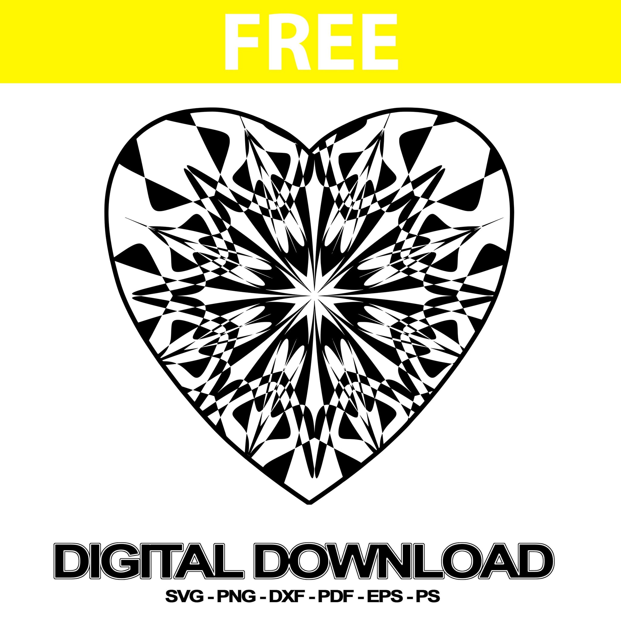 Download Heart Svg Files For Silhouette Mandala For Machines | Svg ...