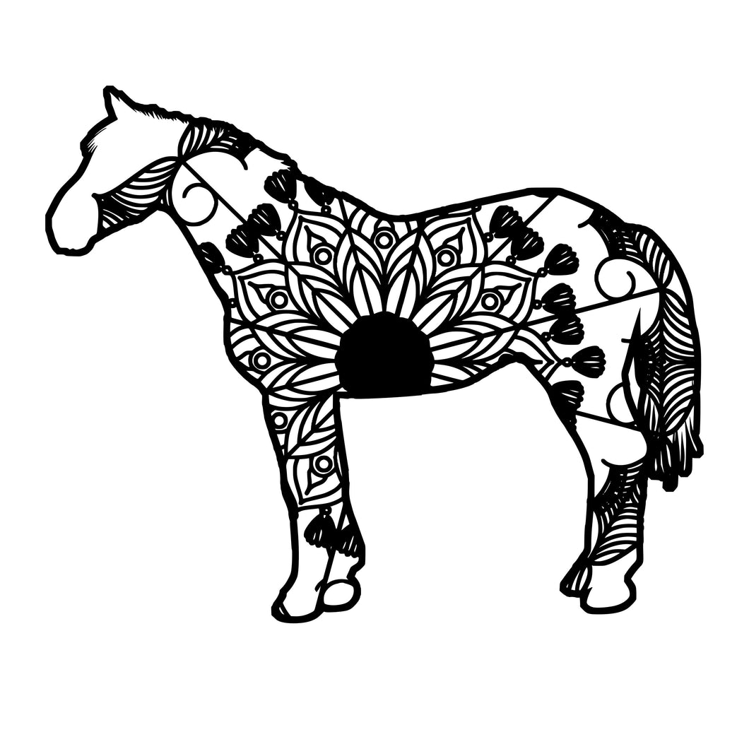 Horse Mandala Animal Svg T-Shirt Designs - Mandalasvg.com