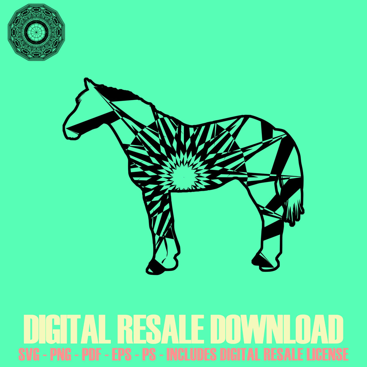 Download Layered Mandala Horse Svg Free Design - Layered SVG Cut File