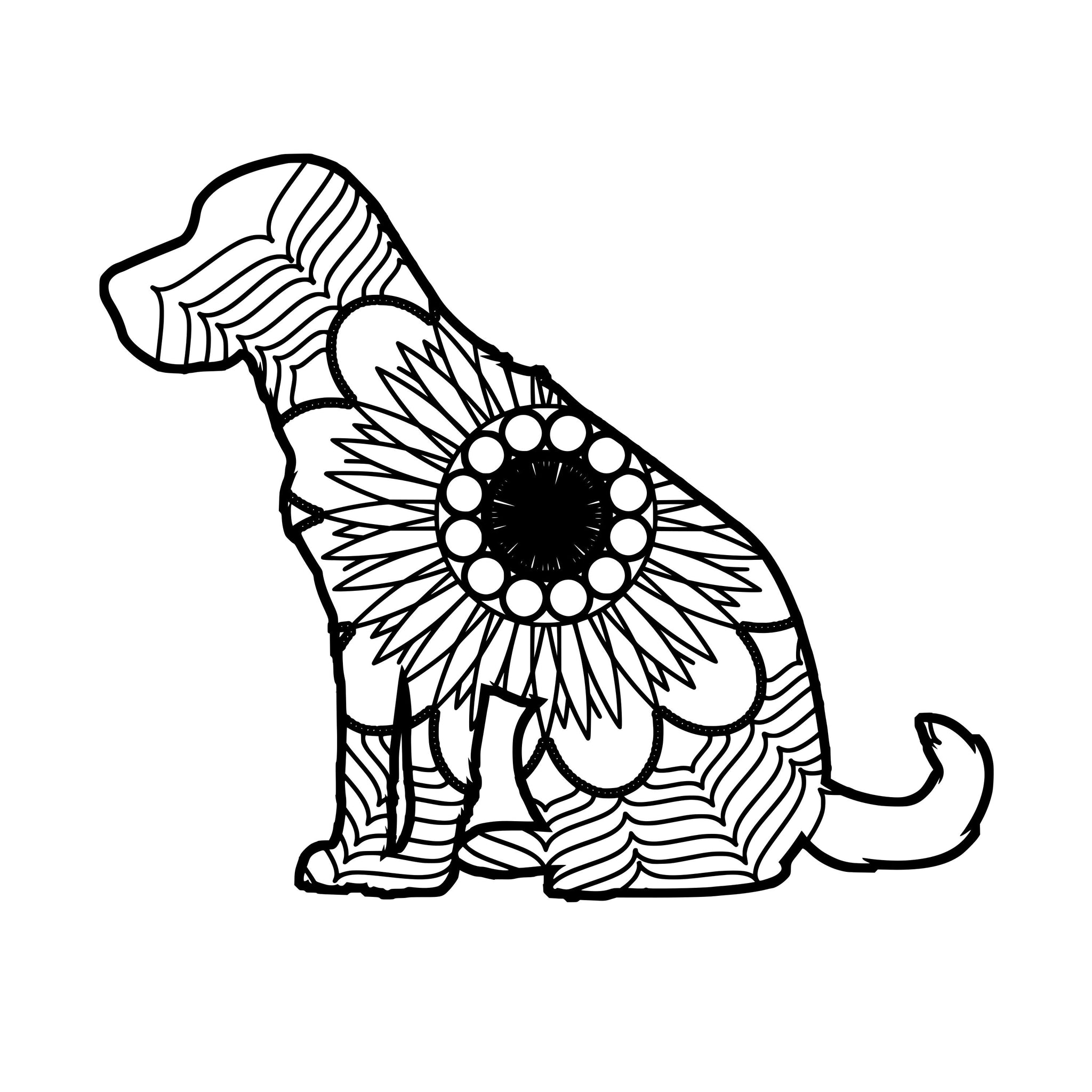 Download Labrador Retriever Sitting Mandala Animal Svg Pdf Mandala Svg Collecti Mandalasvg Com