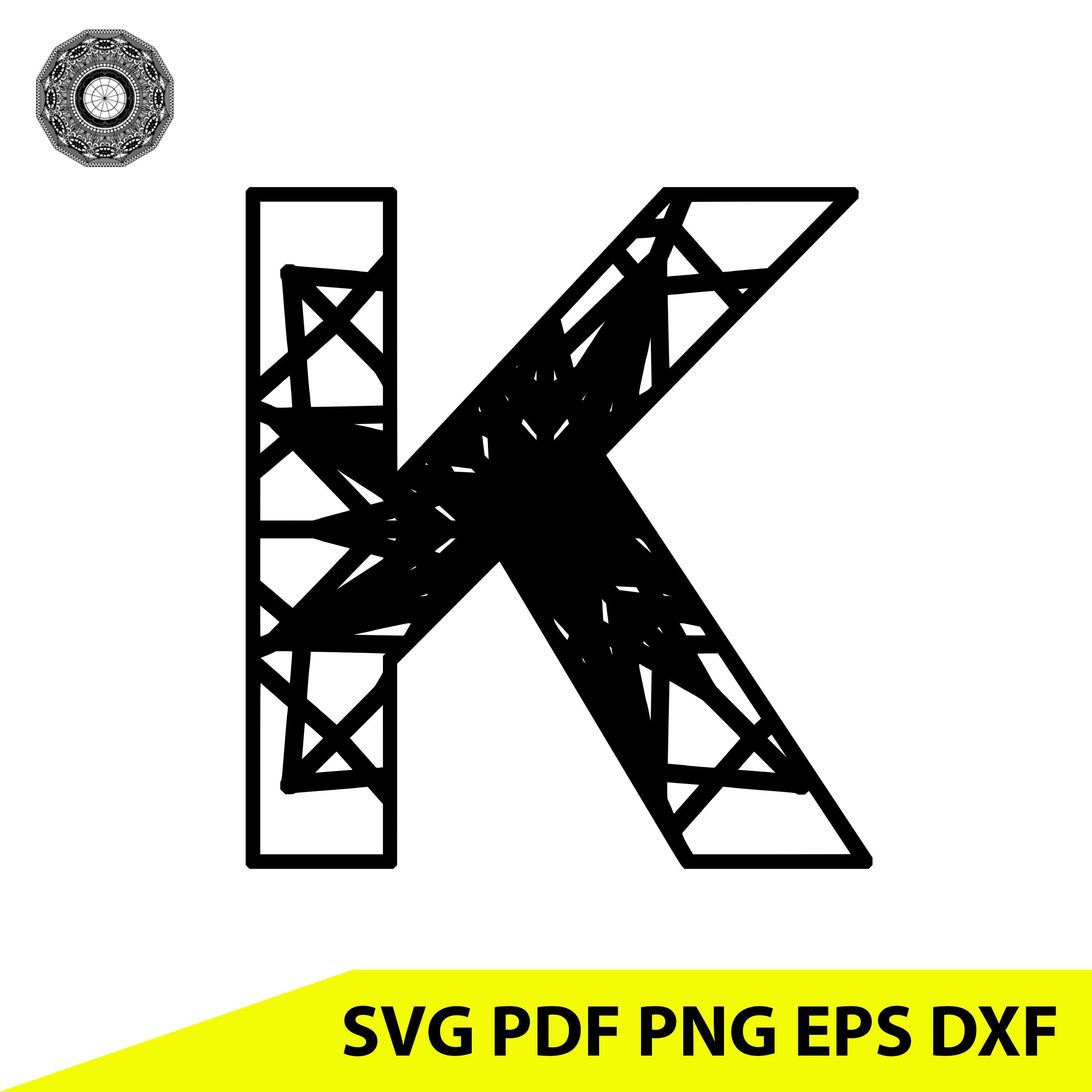 Download Svg Free Dxf Pdf Svg Png Letter K Mandalasvg Com