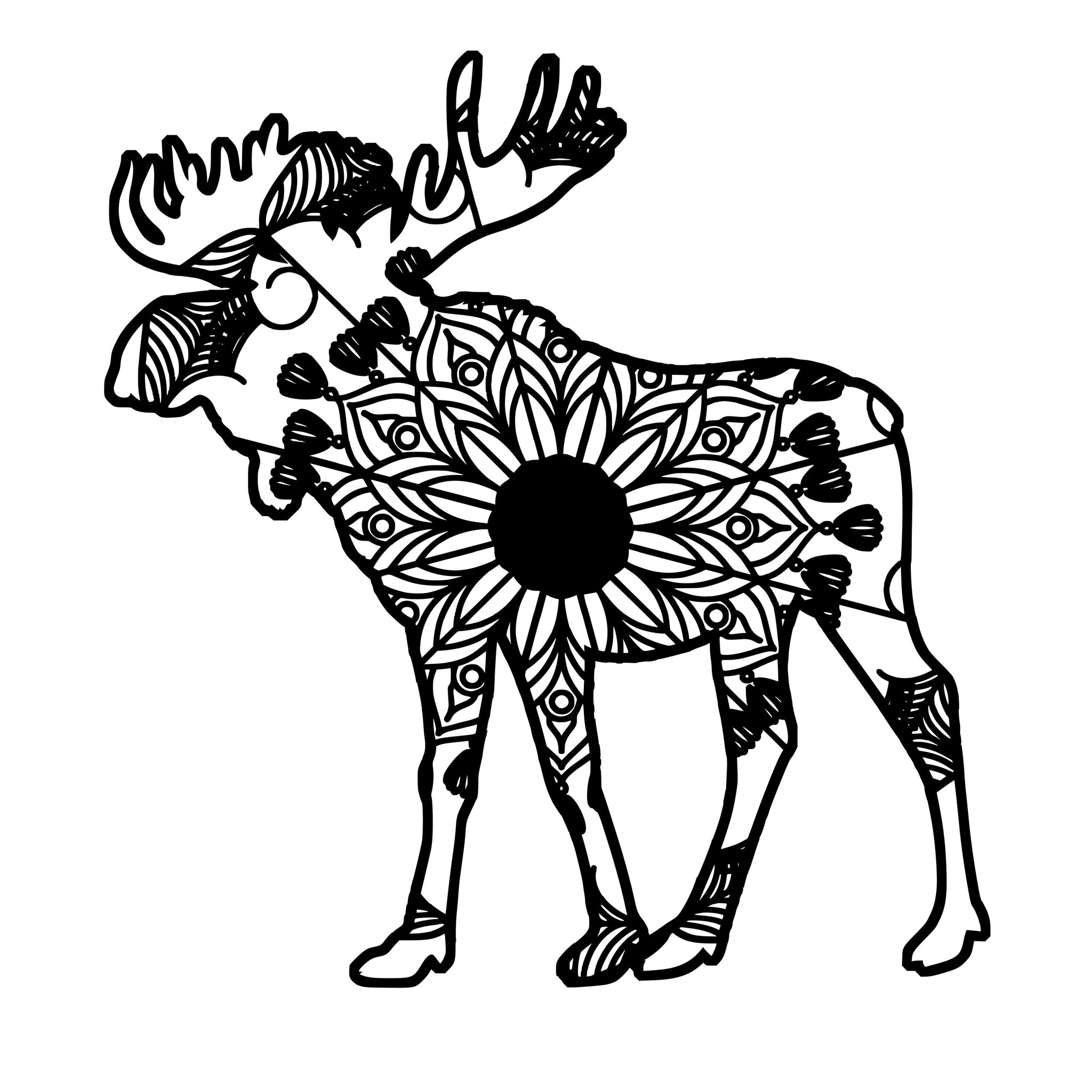 Download Moose Deer Mandala Animal Svg T-Shirt Designs - Mandalasvg.com