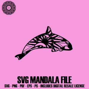 Download Orca Whale Svgs Files Mandala Files Svg Mandalasvg Com
