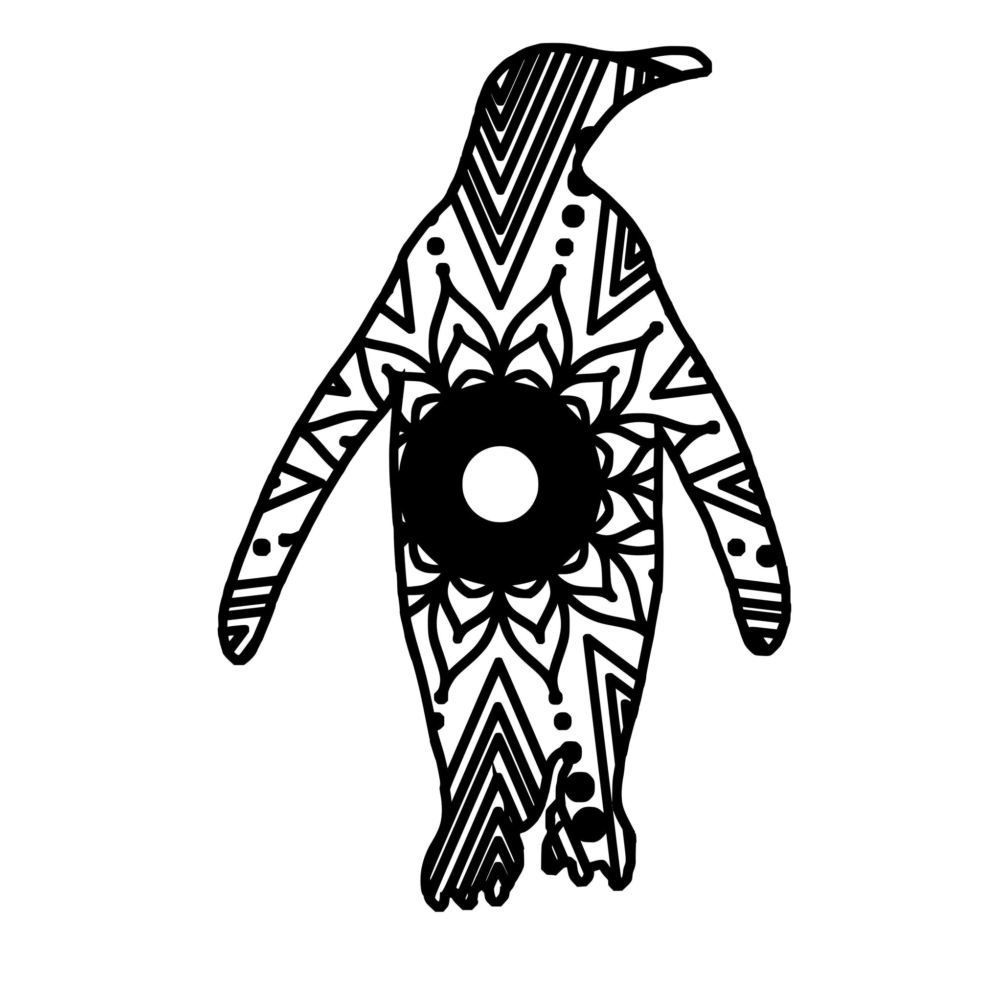 Download Penguin Mandala Animal Svg T Shirt Digital Download Mandalasvg Com