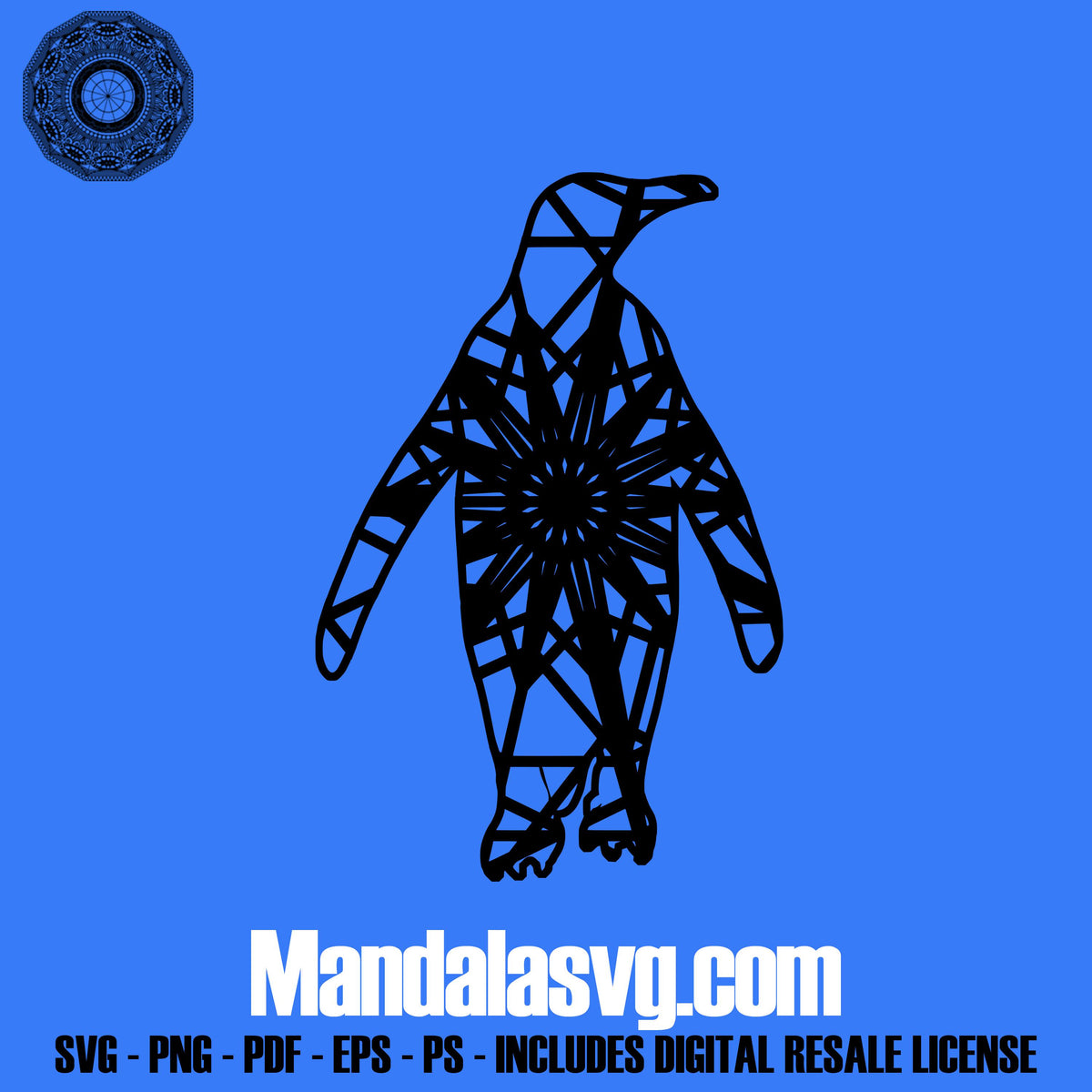 Penguin Free Svg Cut Mandala Cut Files Mandala Vector ...