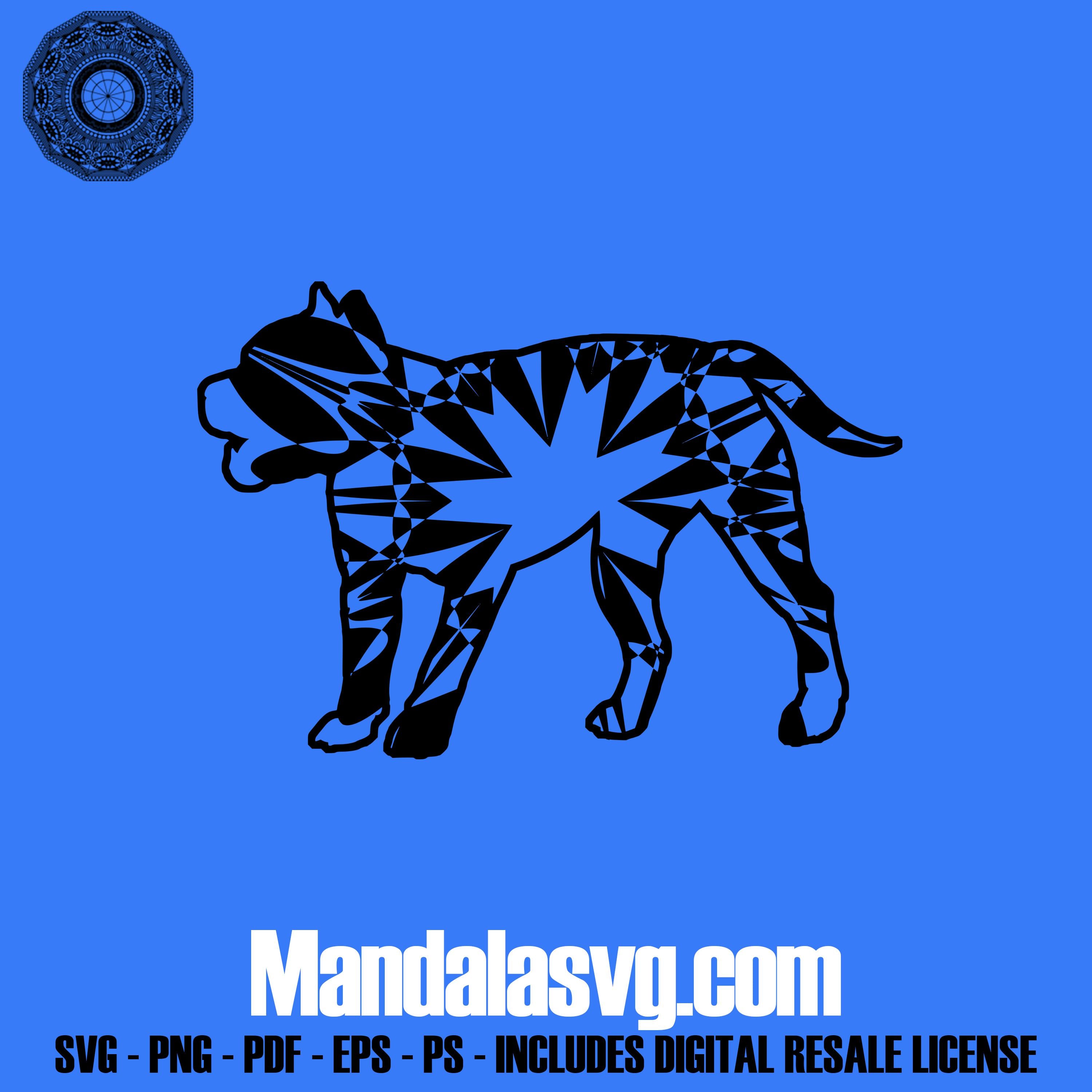Download Pitbull Svg Files Svg Mandala Pdf Mandalasvg Com