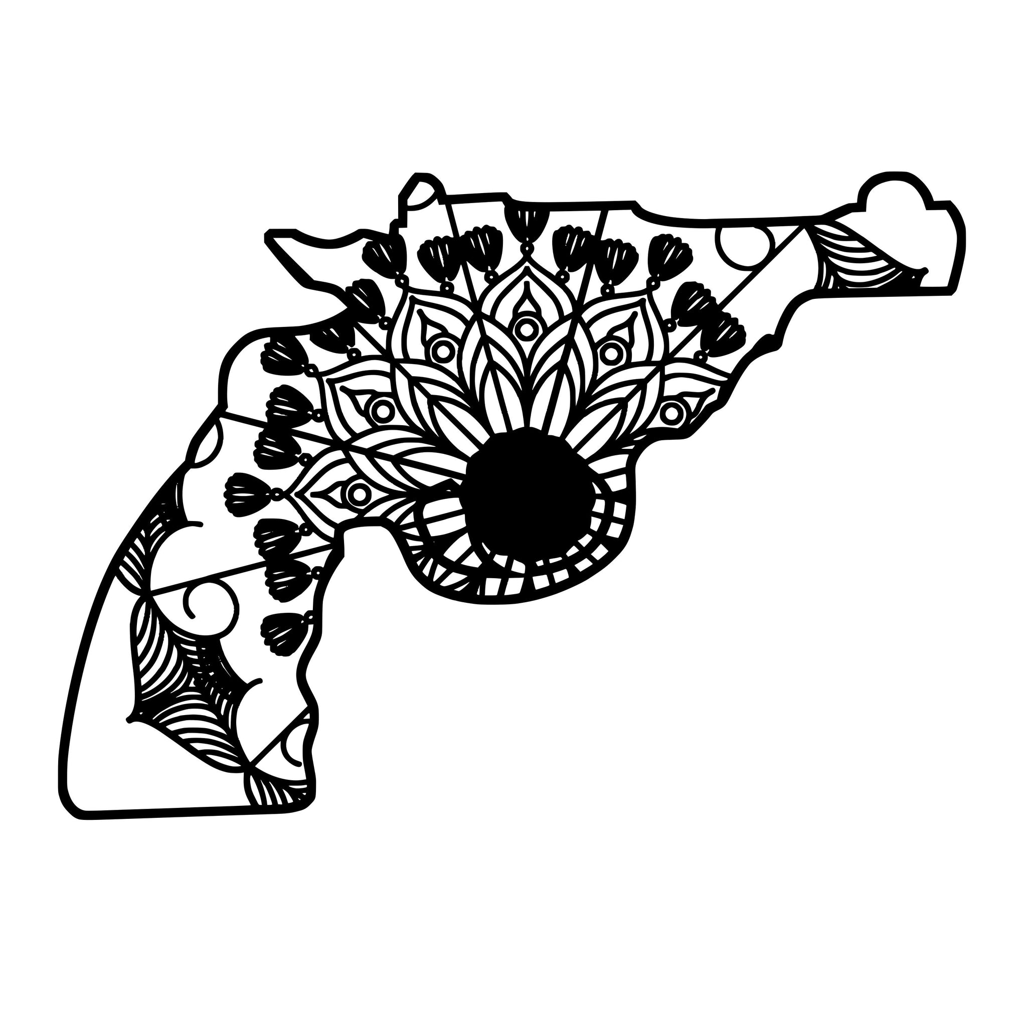 Download Revolver Gun Mandala Animal Svg T-Shirt Designs ...