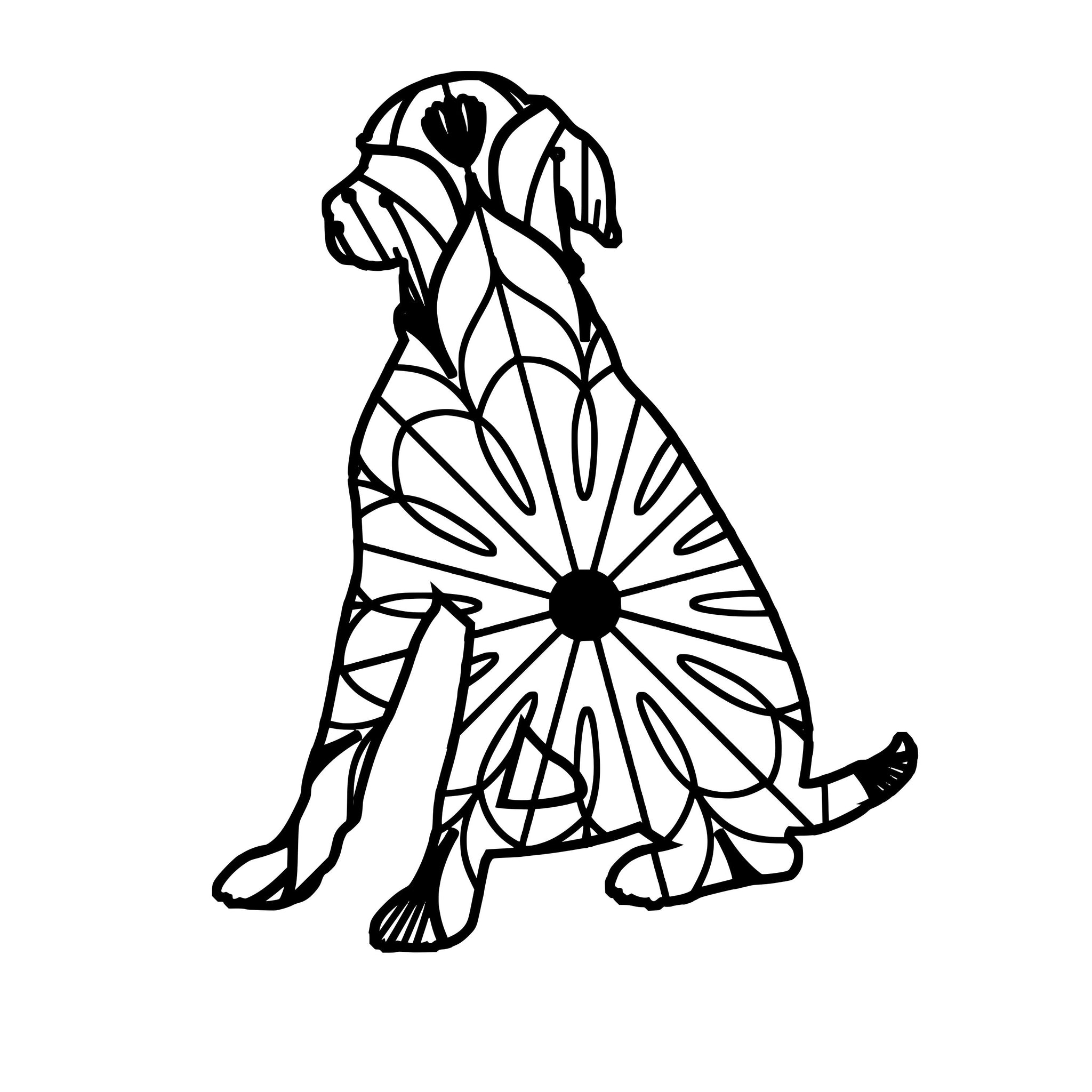 Sitting Dog Mandala - Sitting Dog Mandala Svg ...