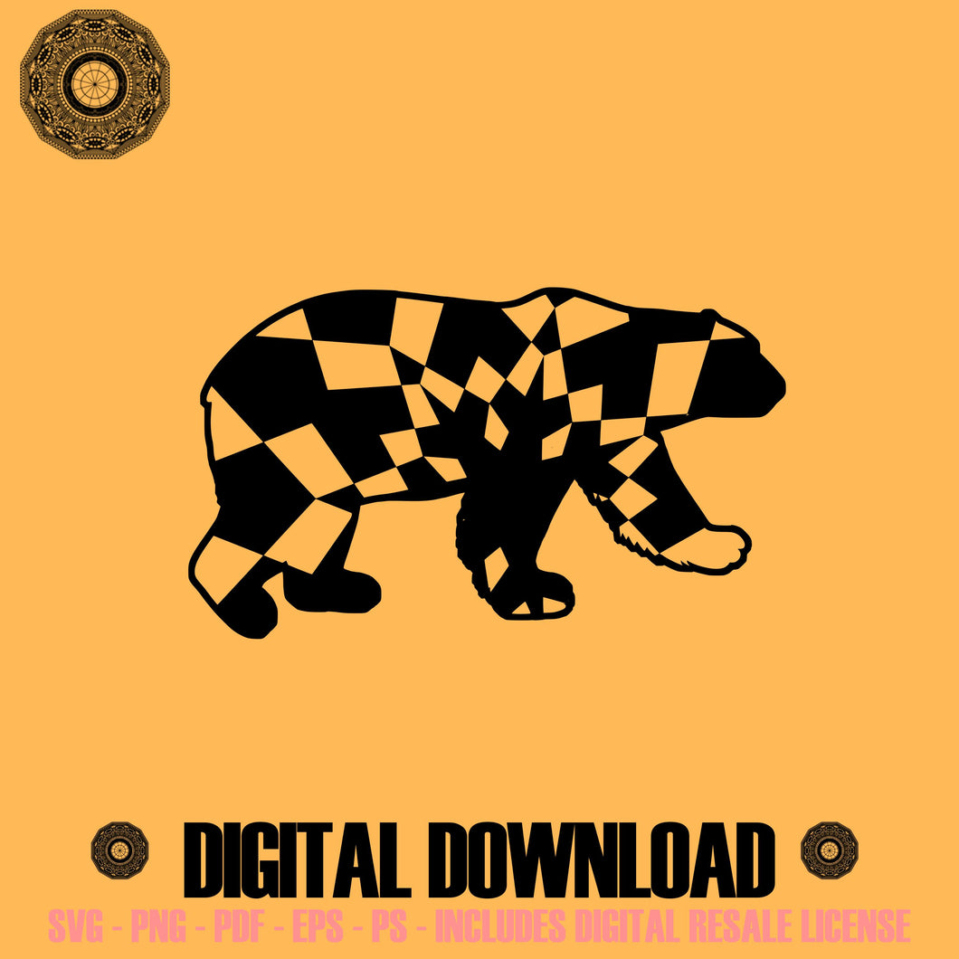 Download Walking Polar Bear Mandala Winter Edition Svg Digital Image Sell Downl Mandalasvg Com