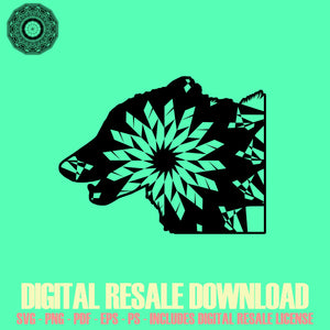 Download Wolf Head Svg Cutting Files Mandala Design Mandala Graphics Mandala Ve Mandalasvg Com