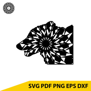 Download Svg Free Dxf Pdf Mandala Vector Wolf Head Mandalasvg Com