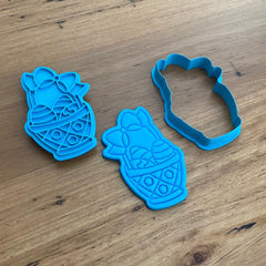 Easter Basket Cookie Cutter & Stamp, Cookie Cutter Store