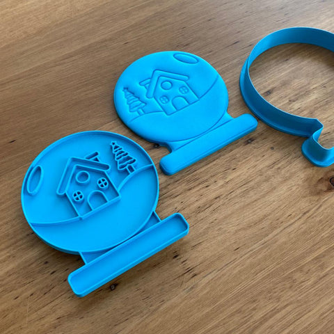 snow globe cookie cutter and stamp, cookie cutter store