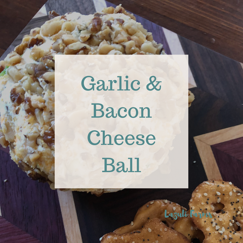 Cheese Ball with Bacon Cheddar Garlic and Walnuts