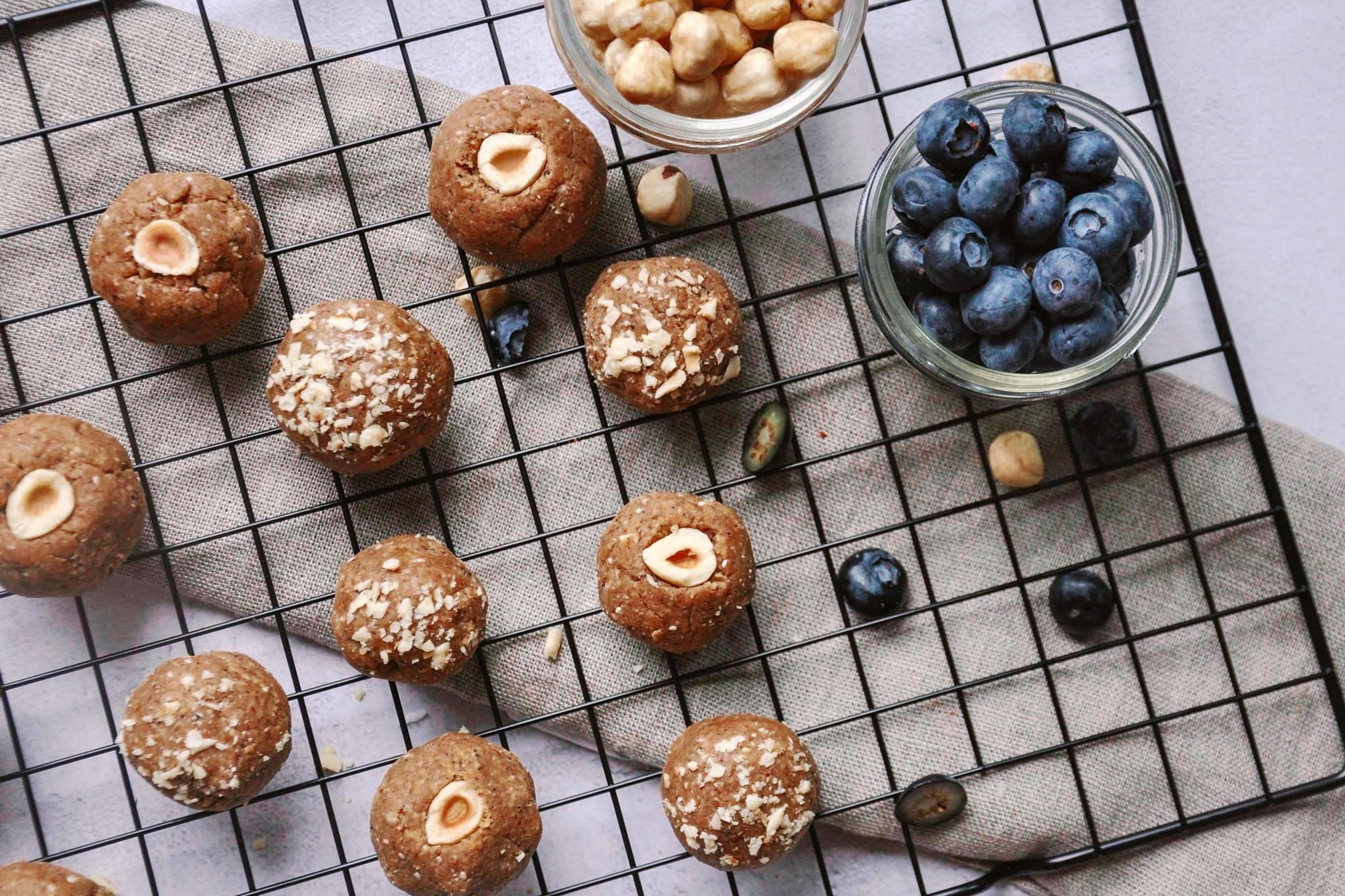 boules d'énergie bleuet noisette