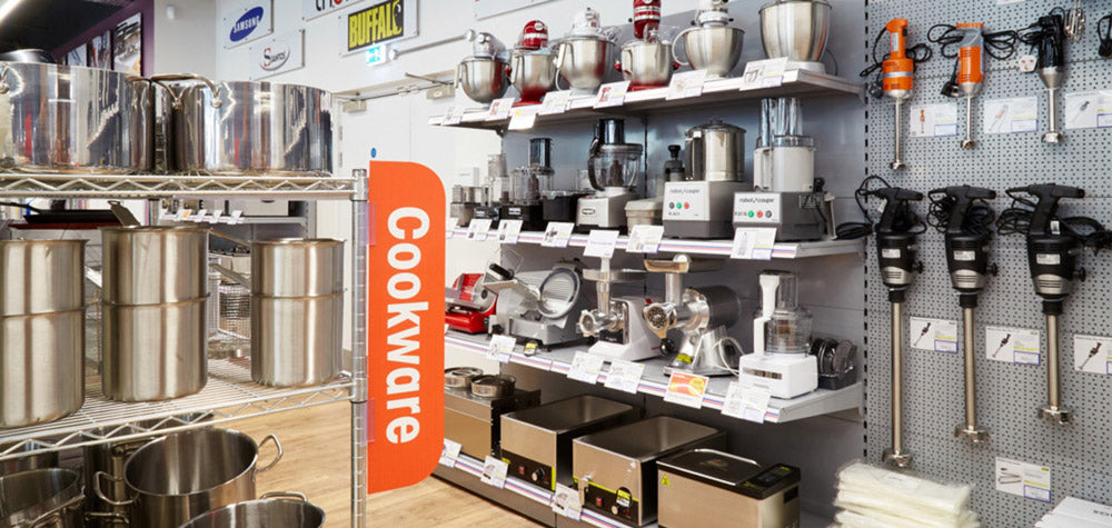 Hospitality Supply showroom showing Cookware