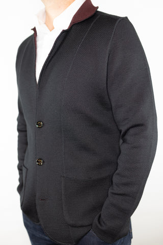 garnet sweater blazer - black
