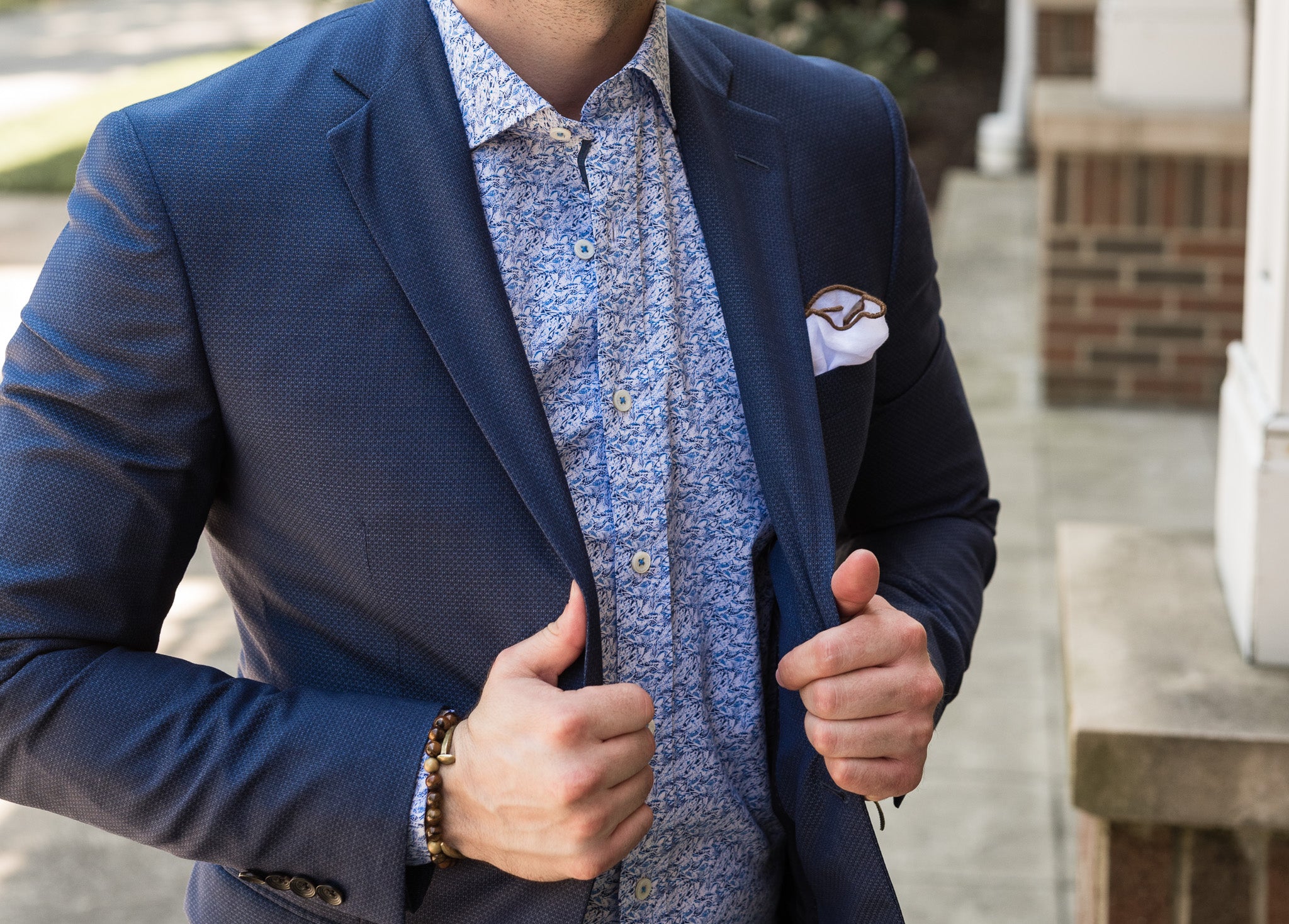 business casual patterned shirt