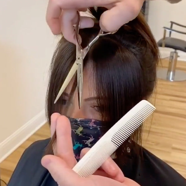 easy way to cut curtain bangs