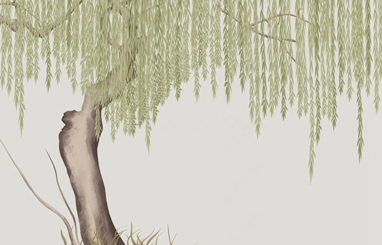 Weeping Willow Tree Wallpaper Mural, Custom Sizes Available ...