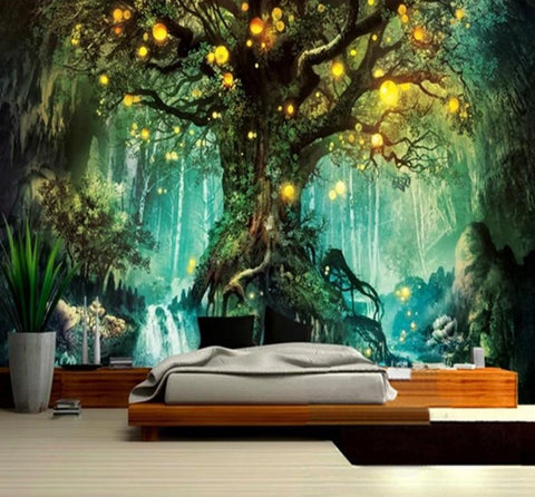 Enchanted Lit Tree Wallpaper Mural, Custom Sizes Available – Maughon's