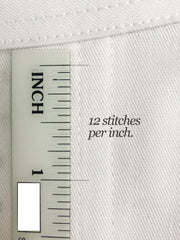 12 stitches per inch on chef jacket