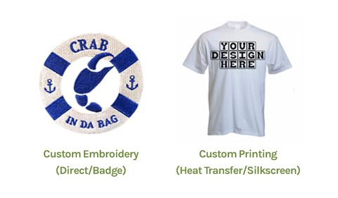 additional service from greenchef: embroidery and printing