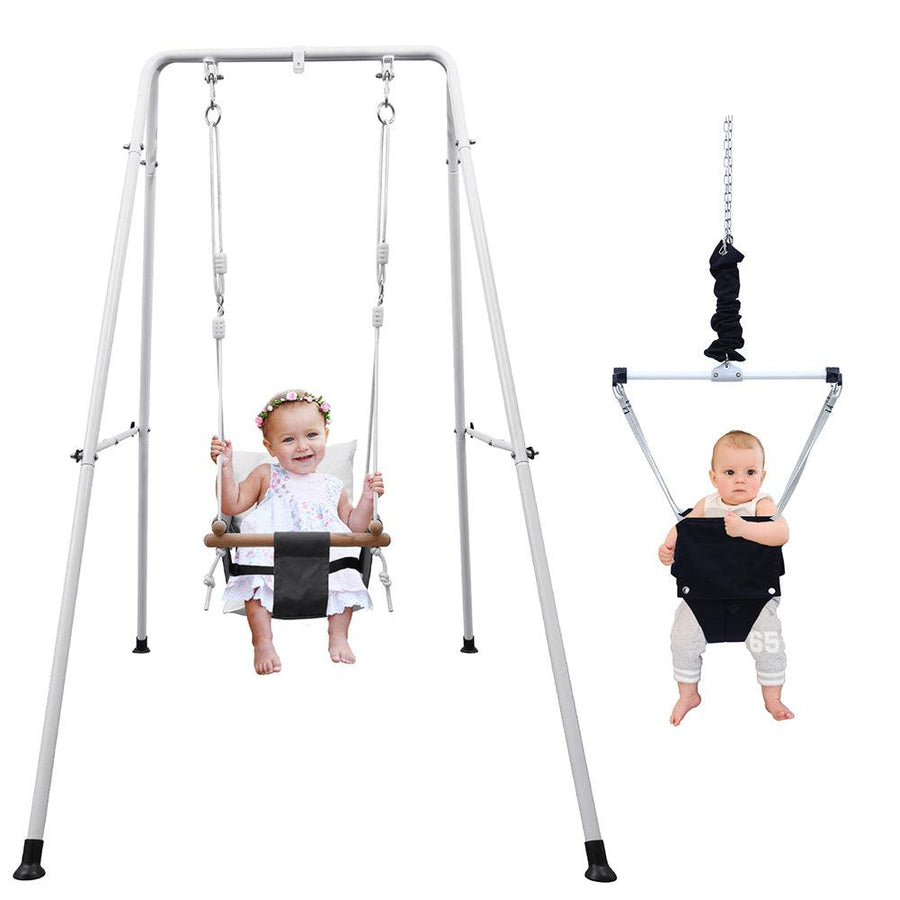 2 in 1 Outdoor Indoor Jumper Toddler Swing Baby Swing Set – Autojoy