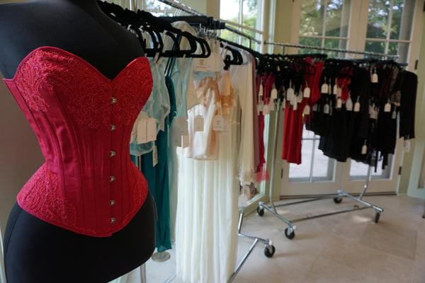Angela Friedman's silk lingerie and corset trunk show and holiday pop up shop in London