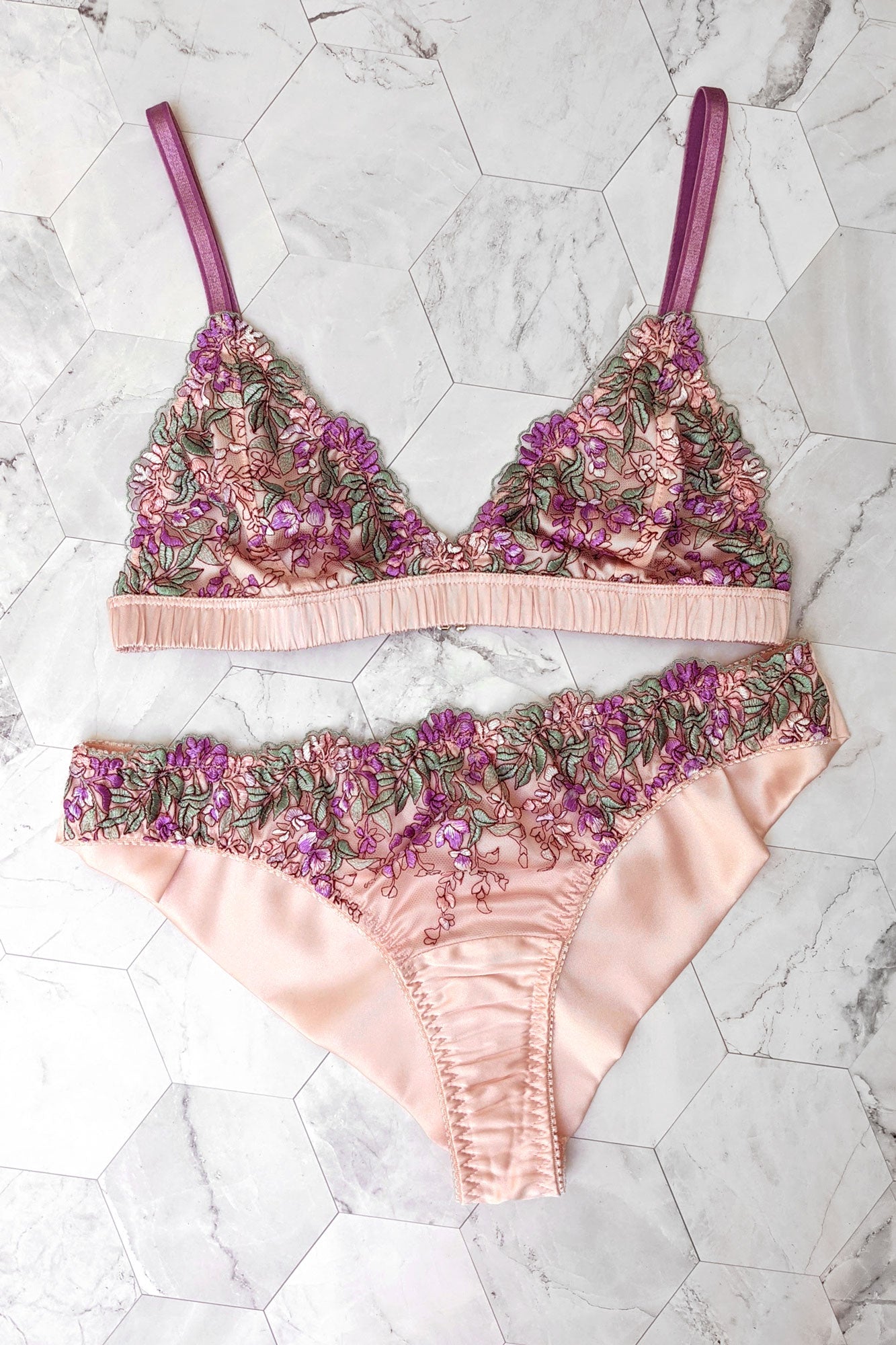 Sakura Pink Silk Bralette – Anekdot