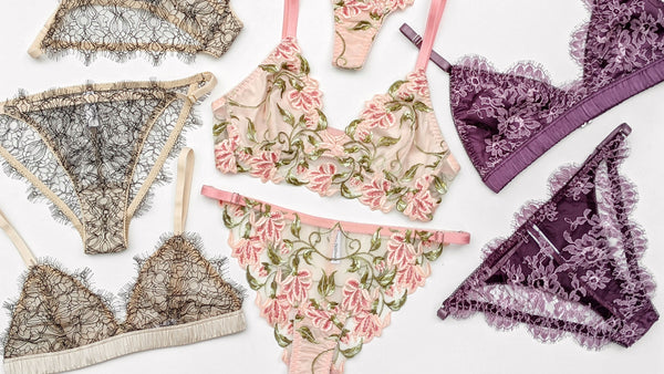 Fancy silk lingerie sets