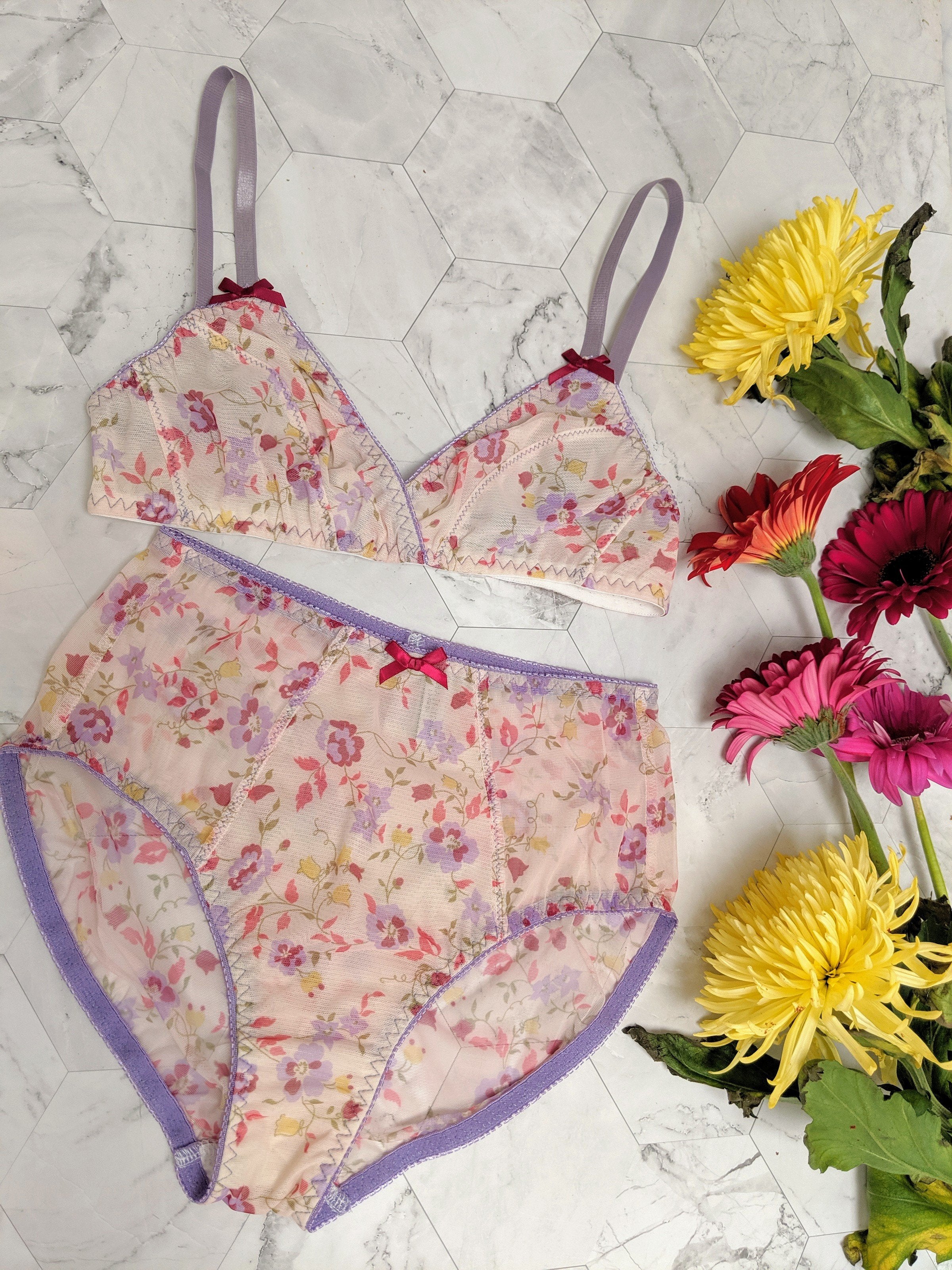 Ivy bralette | Printed floral bras online – Angela Friedman