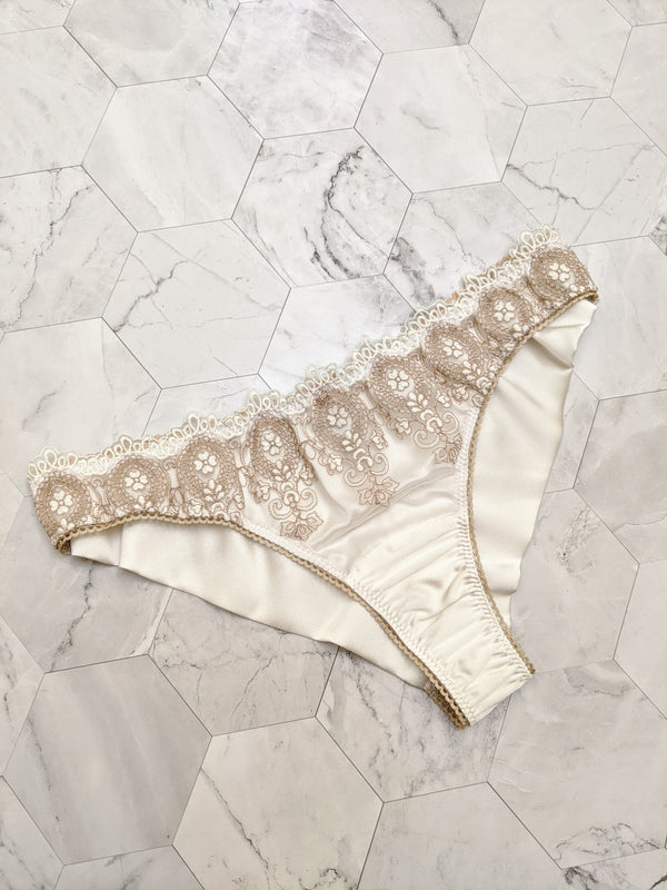 Luxury, silk bralettes | White lingerie sets for brides – Angela Friedman