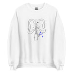 Elephant Watering Pale Crewneck Sweatshirt