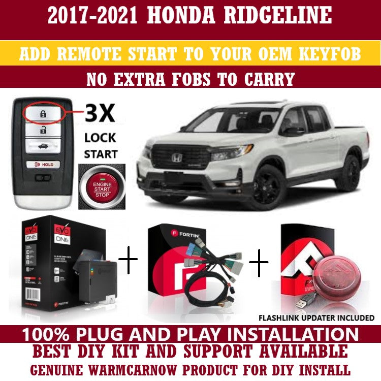 PLUG & PLAY REMOTE START 2017-2021 HONDA RIDGELINE PUSH TO START