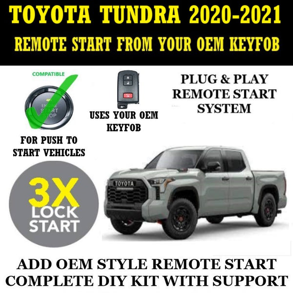 3X Lock Plug & Play Remote Start 2019-2021 Toyota Rav4 Push to Start