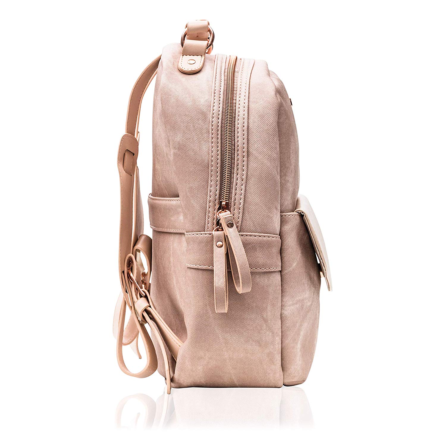 small rose gold backpack