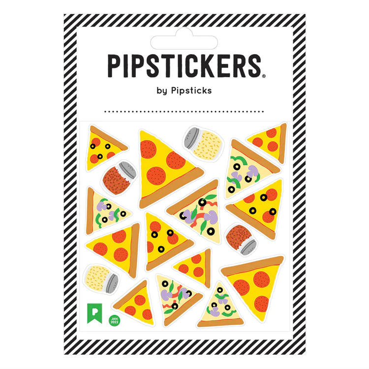 Fuzzy Pizza Slices Stickers