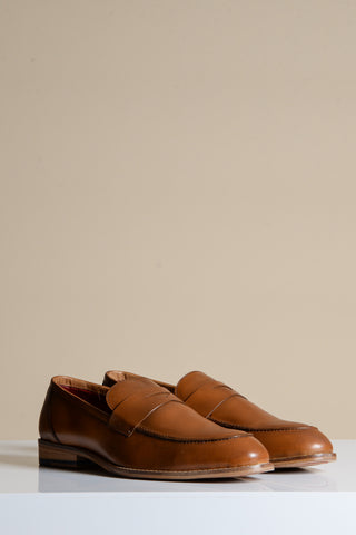 Mens leather penny loafers