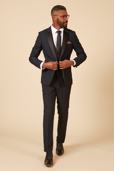 Men's black tie tuxedo suits