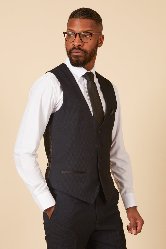 Mens navy tuxedo from Marc Darcy