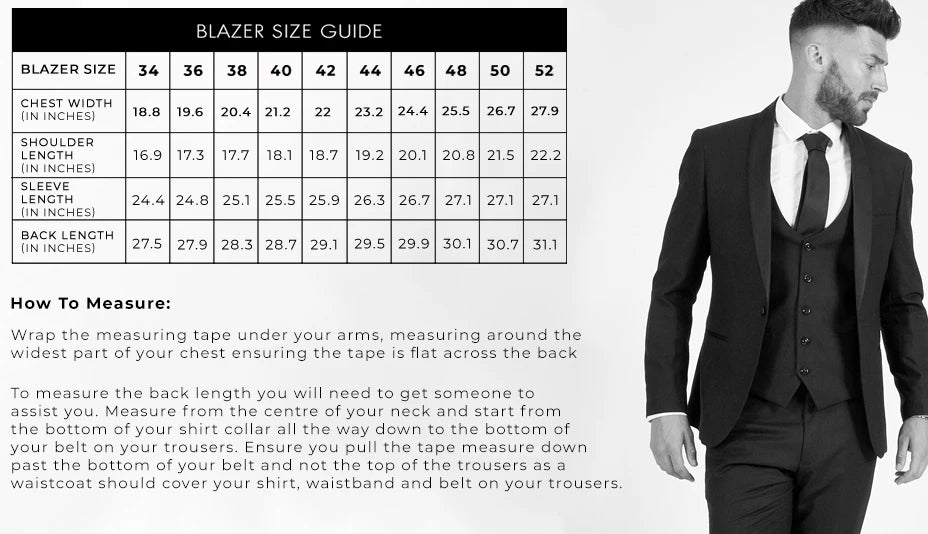 Men's Suit Jacket Sizes: Charts Sizing Guide, 51% OFF